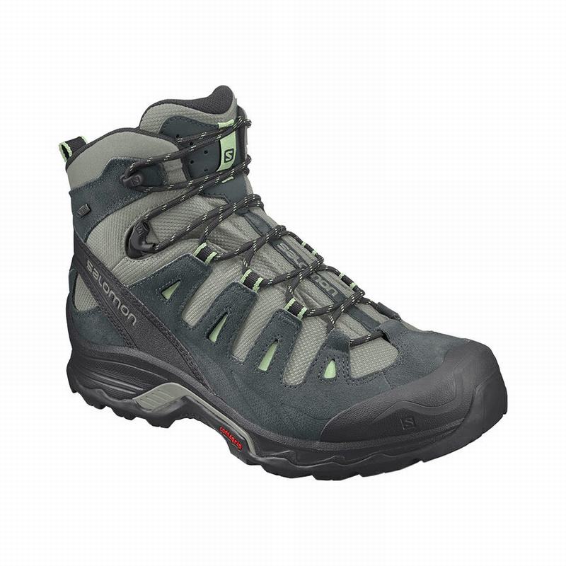 Bottes De Randonnée Salomon Femme Grise / Vert - Salomon QUEST PRIME GTX W - France (7456-HPWAI)